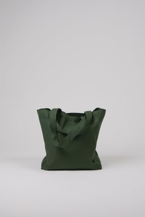 Dark Olive green tote front view
