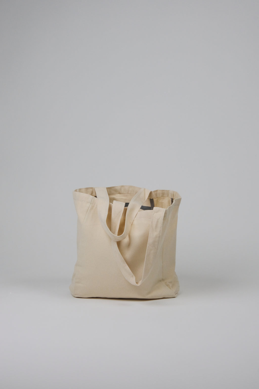 Natural canvas tote front view 