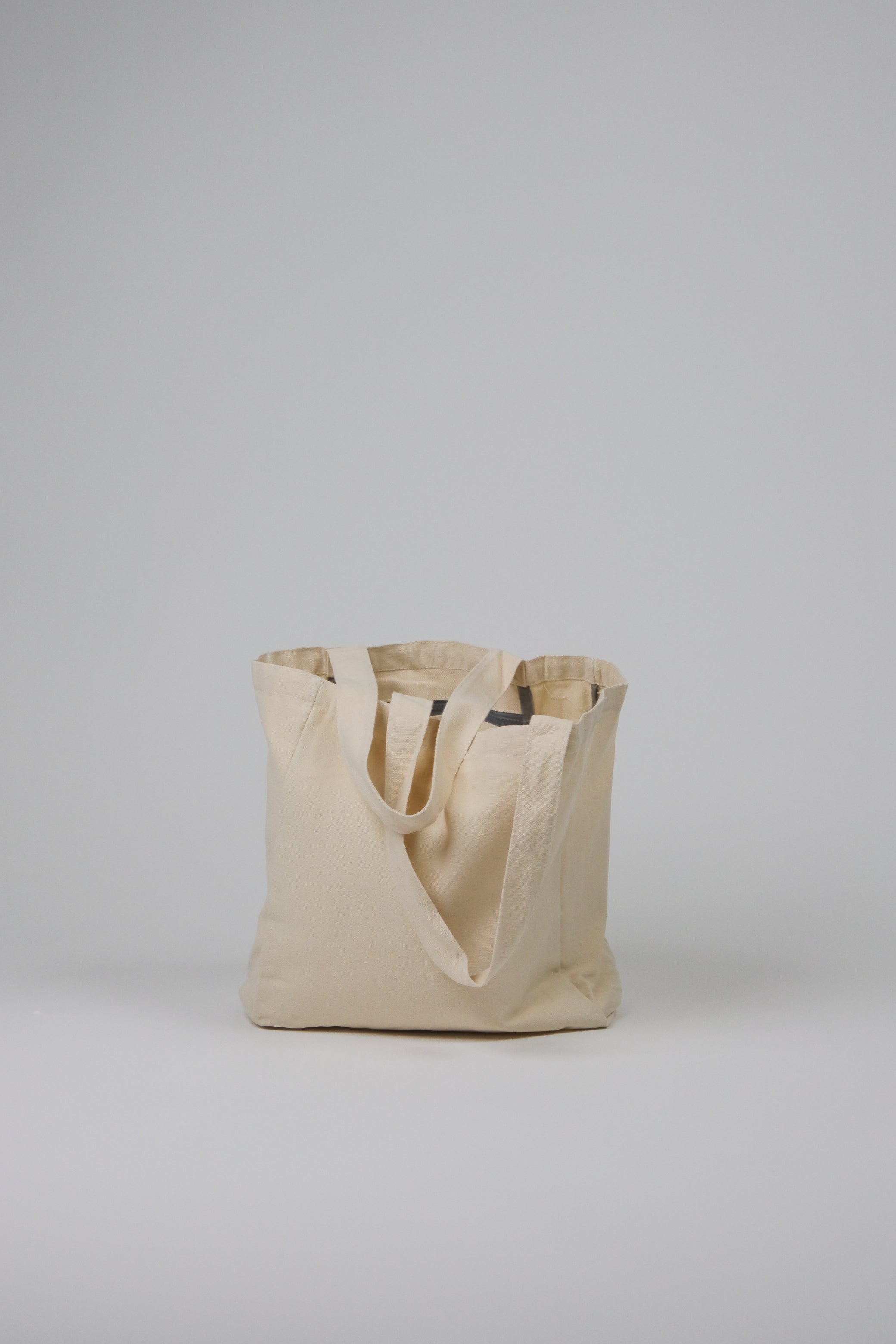 Natural canvas tote front view 